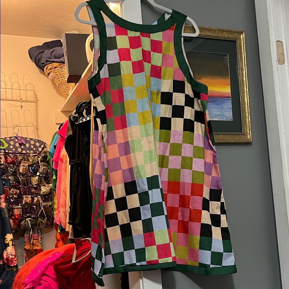 NWOT Colorful block dress or beach coverup